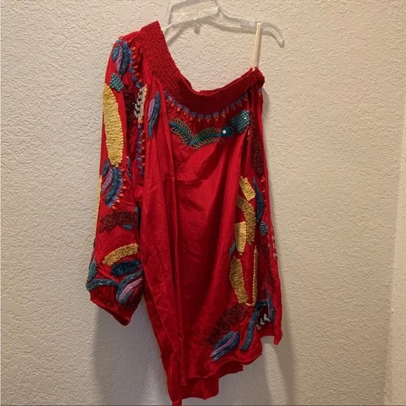 Embroidered One Shoulder Farm Rio Dress - Picture 6 of 9